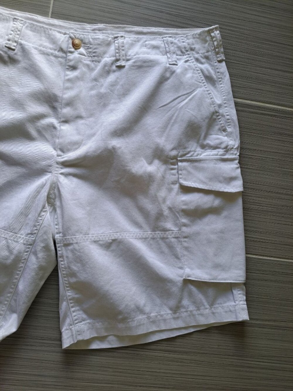 Polo Ralph Lauren Size 40 White Relaxed Fit Cargo Shorts Cotton Pony Logo Beach - Picture 4 of 15